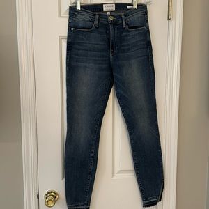 Frame high rise skinny revere size 27